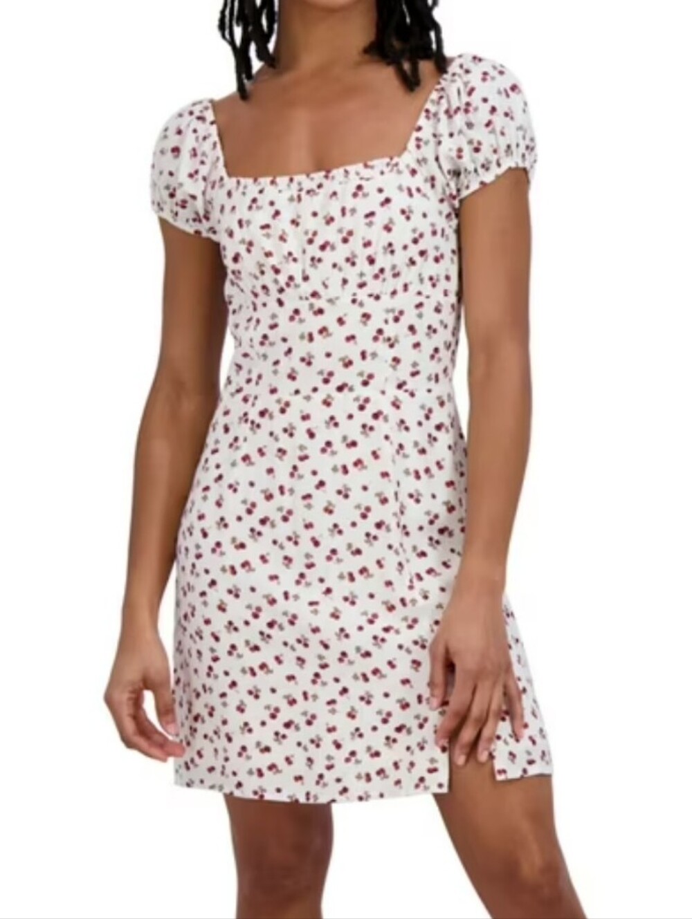 NWT Aéropostale White Cherry Square-Neck Mini Dress